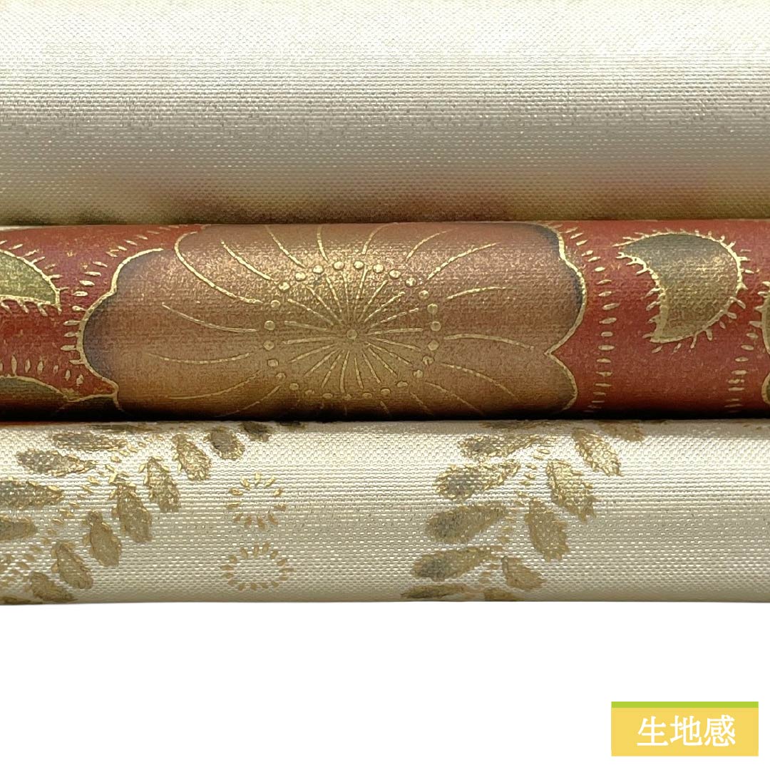 袋帯 正絹 Aランク 銀色（ぎんいろ） 引箔 金彩 辻ヶ花  帯丈430cm ポイント柄 セミフォーマル 銀系 1123018613322