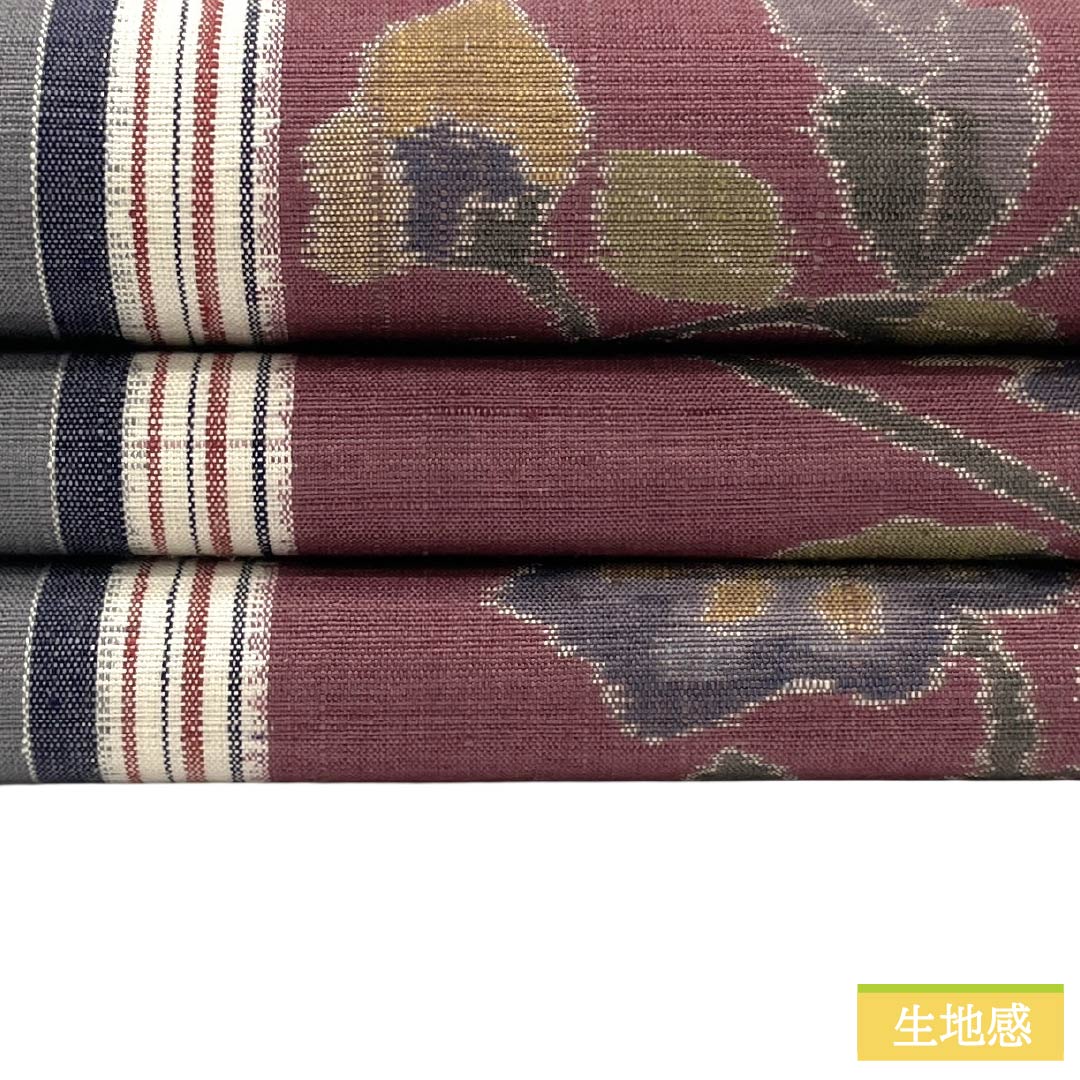 袋帯 正絹 Sランク 薄鈍色（にびいろ） 紅鶸色（べにひわいろ） 更紗 紬地  帯丈436cm 全通 カジュアル マルチカラー 1123018742328