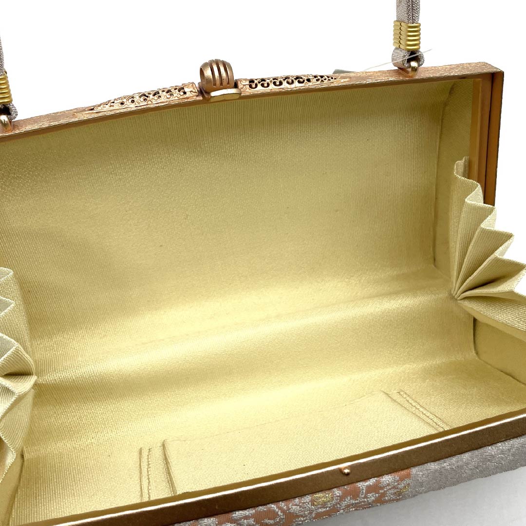 （新古品）草履バッグセット フォーマル Aランク 明綴れ 市松 唐花 Lサイズ 銀系 1133000383422