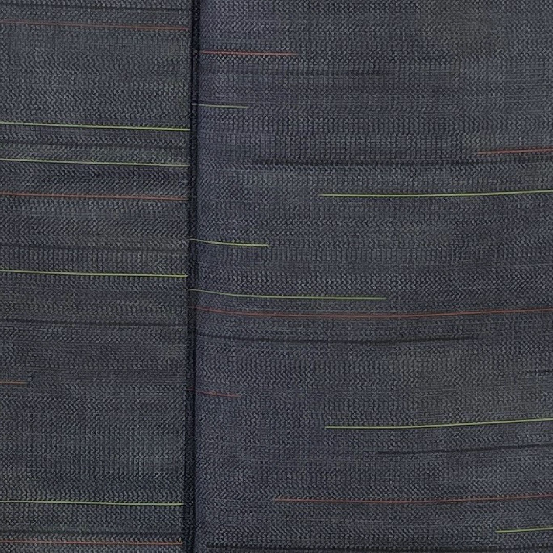 大島紬 身丈160cm  幾何学模様 正絹 Aランク 袷 紺系 1116001383418