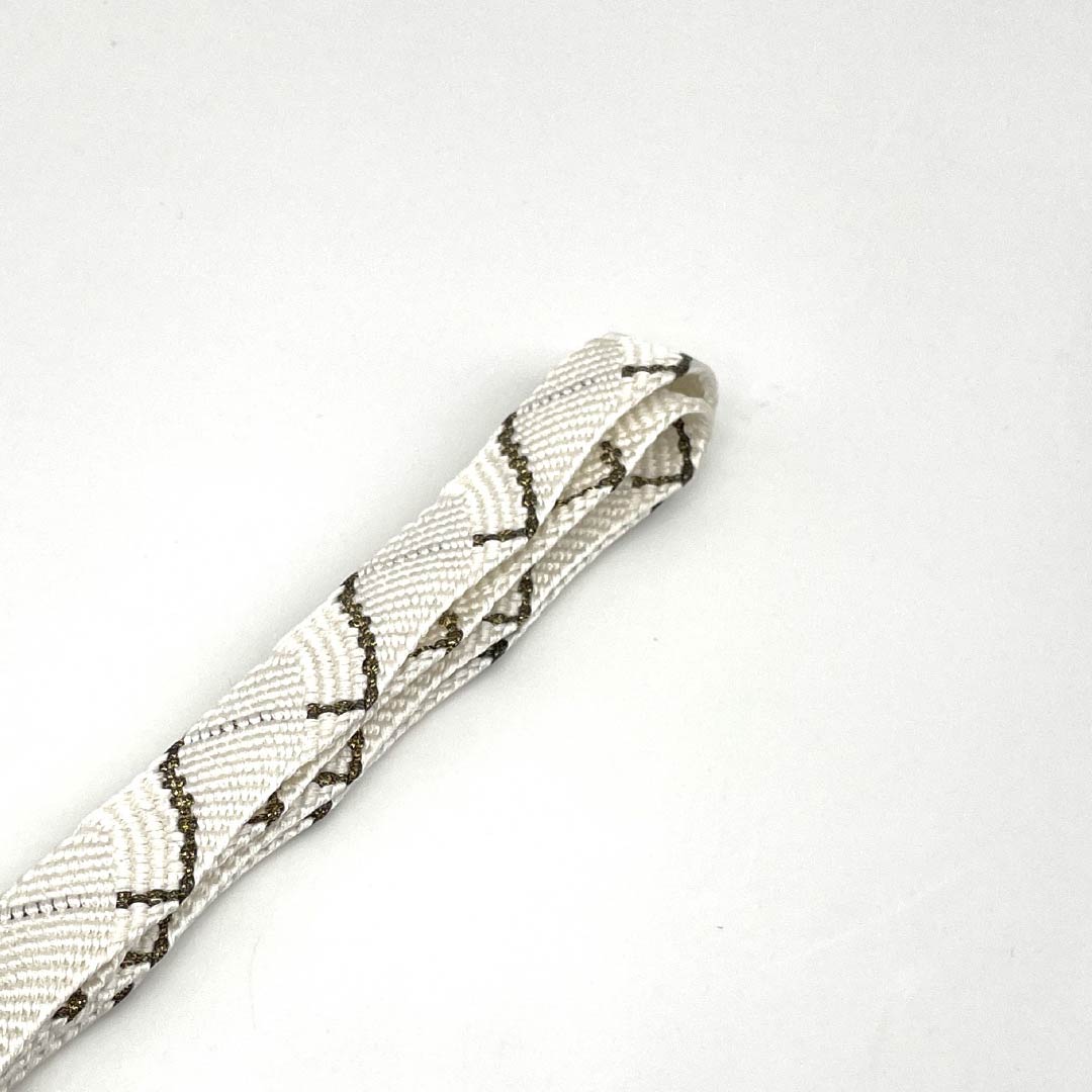 （新古品） 帯締め・帯揚げセット 正絹 留袖用 露芝 結婚式 披露宴 長さ約156cm 幅約1.5cm フォーマル Sランク 白系 1141000062311