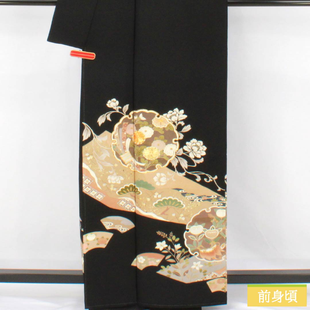 リサイクル着物】黒留袖 正絹 Bランク 身丈161cm 裄丈66cm 袷 京友禅