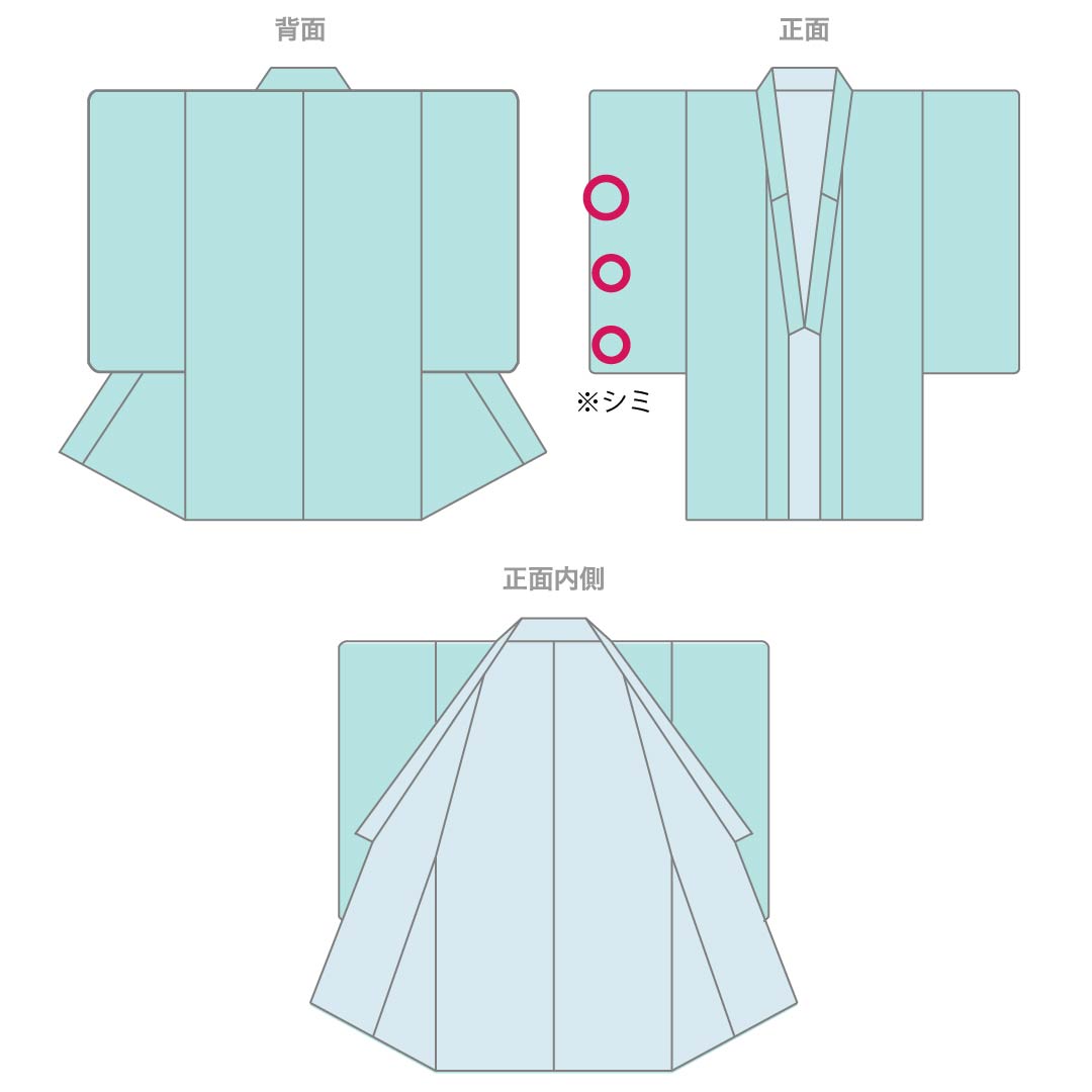 メンズ襦袢 ポリエステル Sランク 身丈143cm 裄丈71cm 湊鼠色（みなとねずいろ） 龍 単衣 青系 1140000852417