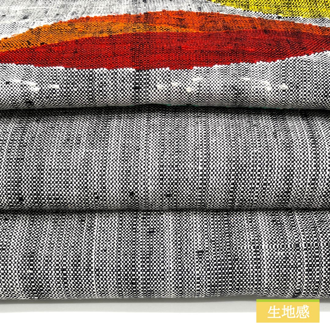 名古屋帯 銀白色色（ぎんはくしょくいろ） 落ち葉 帯丈360cm 正絹 Sランク ポイント柄 カジュアル グレー系 1124006442322 松葉仕立て