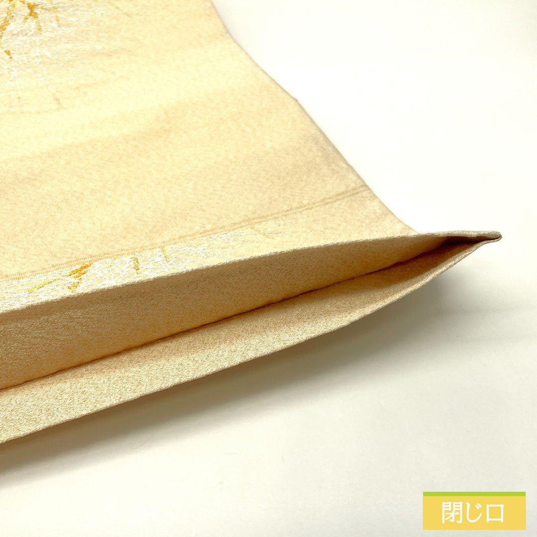 袋帯 正絹 Aランク 生成り色（きなりいろ） 西陣織 松 留袖用 帯丈430cm ポイント柄 フォーマル クリーム系 1123016573315
