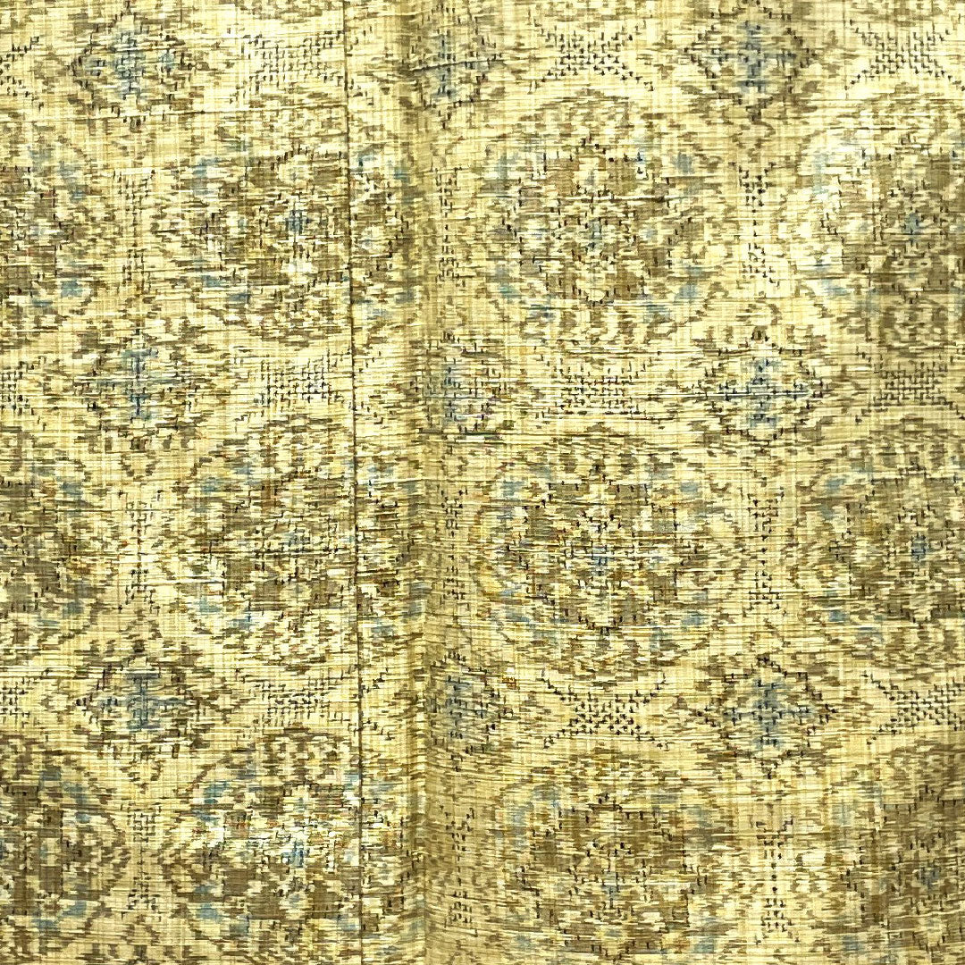 Tsumugi, Length 156cm, Sleeve length 62cm, Unused, Comes with basting thread, Tokyo white-brown, Abstract pattern, Pure silk, S rank, Awase, Cream color, 1116002252315