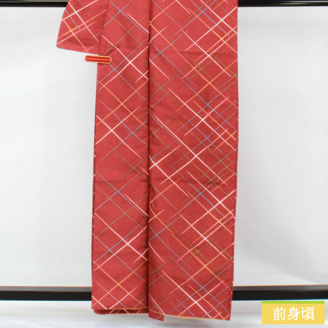 リサイクル着物】小紋 ポリエステル Aランク 身丈160.5cm 裄丈67.5cm