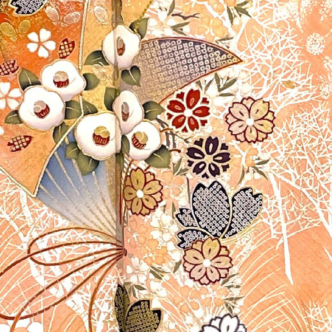 訪問着 袷 身丈160cm 裄丈66cm 京友禅 鳳凰 吉祥文様 正絹 Aランク ピンク系 1112001073413