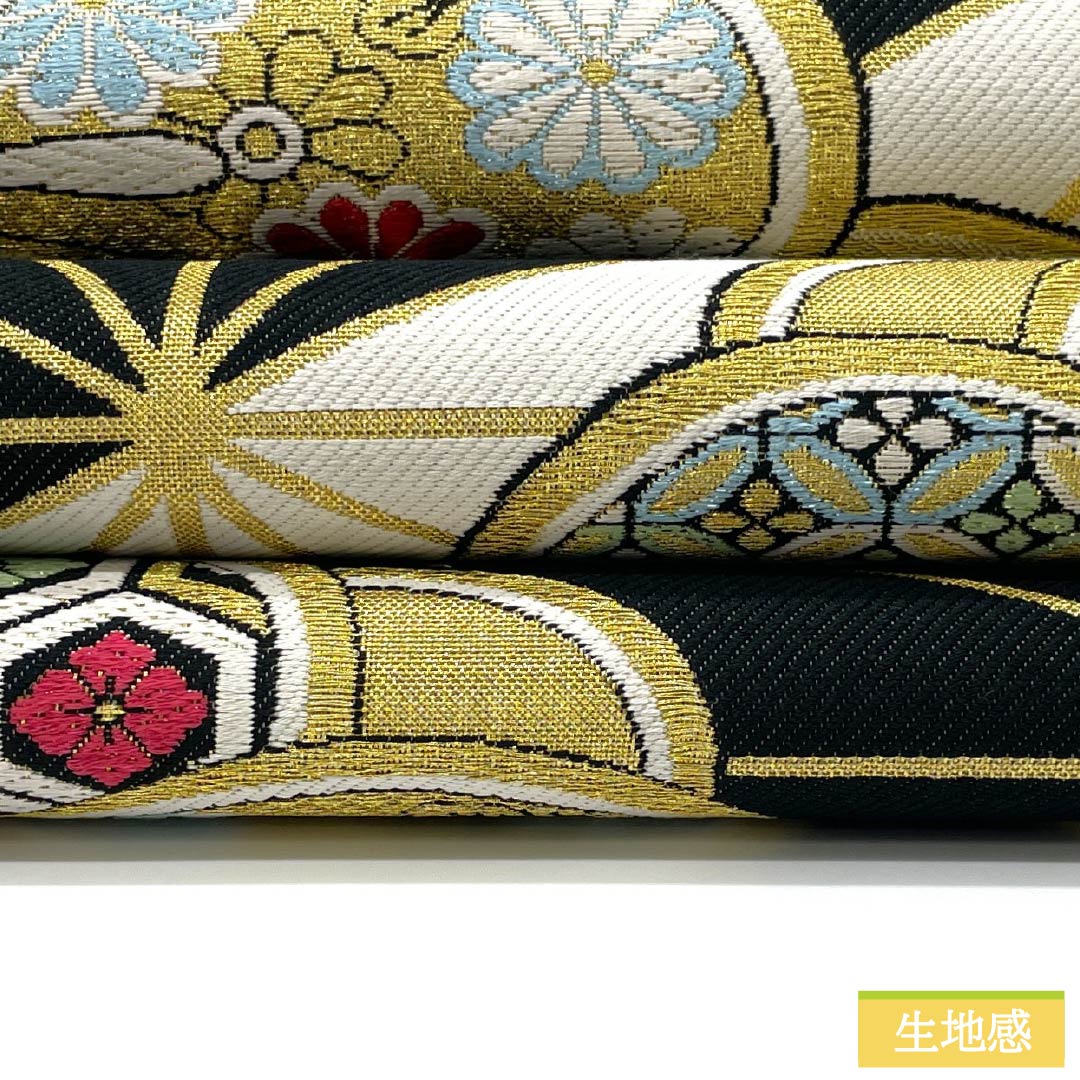 のりちーず出品10597 正絹 成人式 袋帯単品 C3092100101014 袋帯／七宝桜／朱 | きものやまと｜振袖レンタル