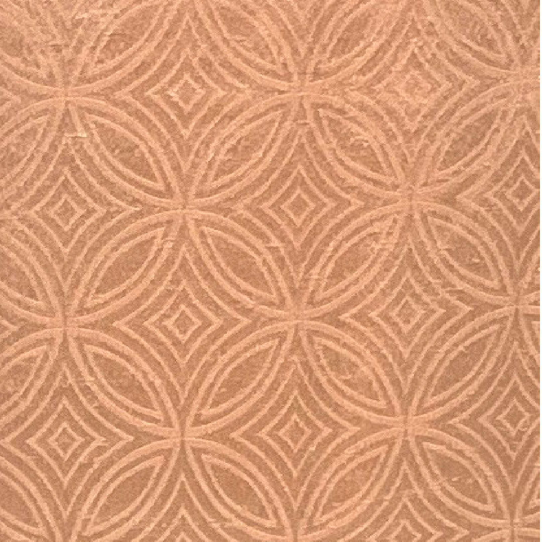 色無地 七宝模様 身丈156.5cm 裄丈63cm 袷  正絹 Sランク ピンク系 1114000332313