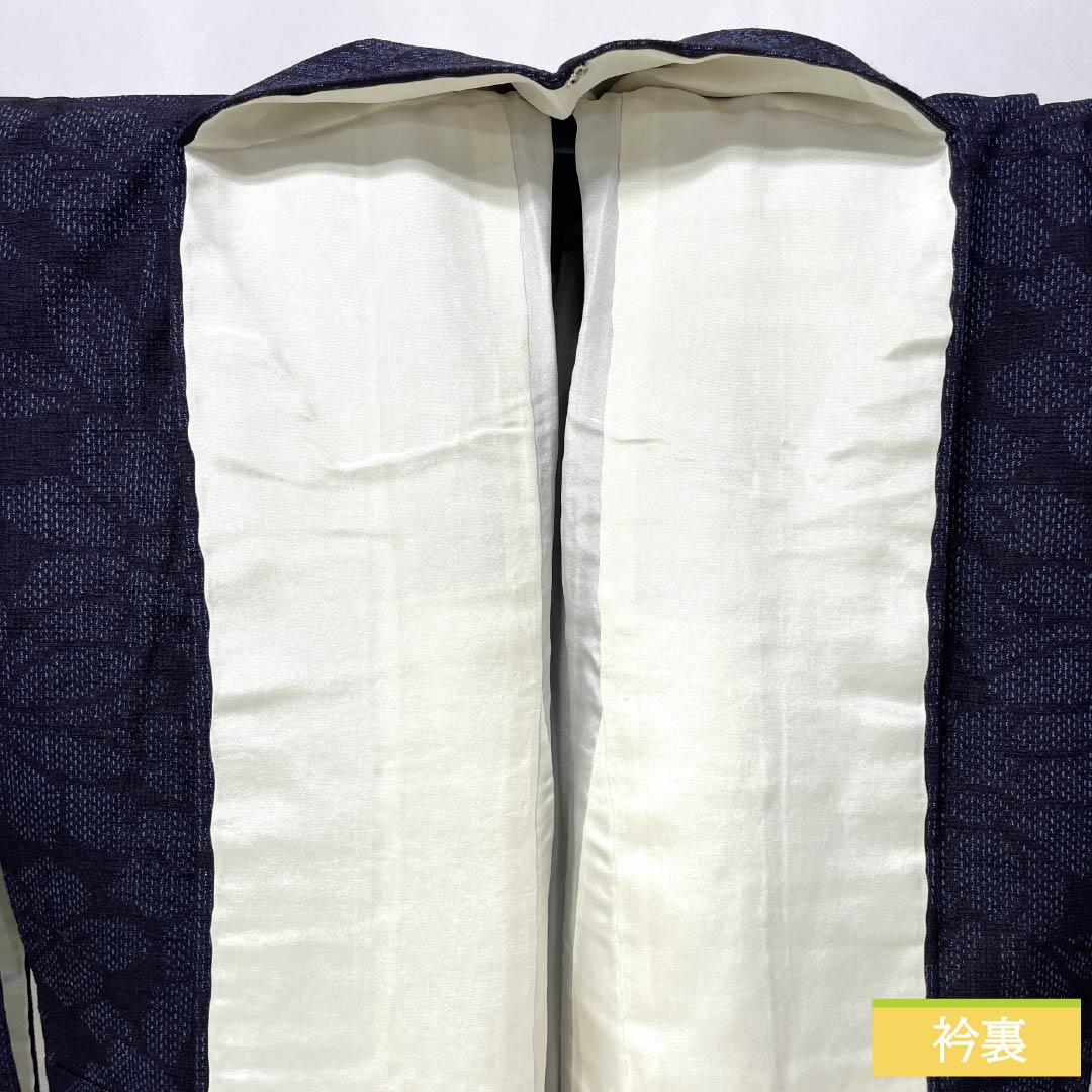 新品未使用 正絹袷 うね織 縞紬 粋な配色 おしゃれ普段着 Lサイズ相当 リサイクル着物】紬 正絹 Sランク 身丈155cm 裄丈63cm 褐色（かちいろ