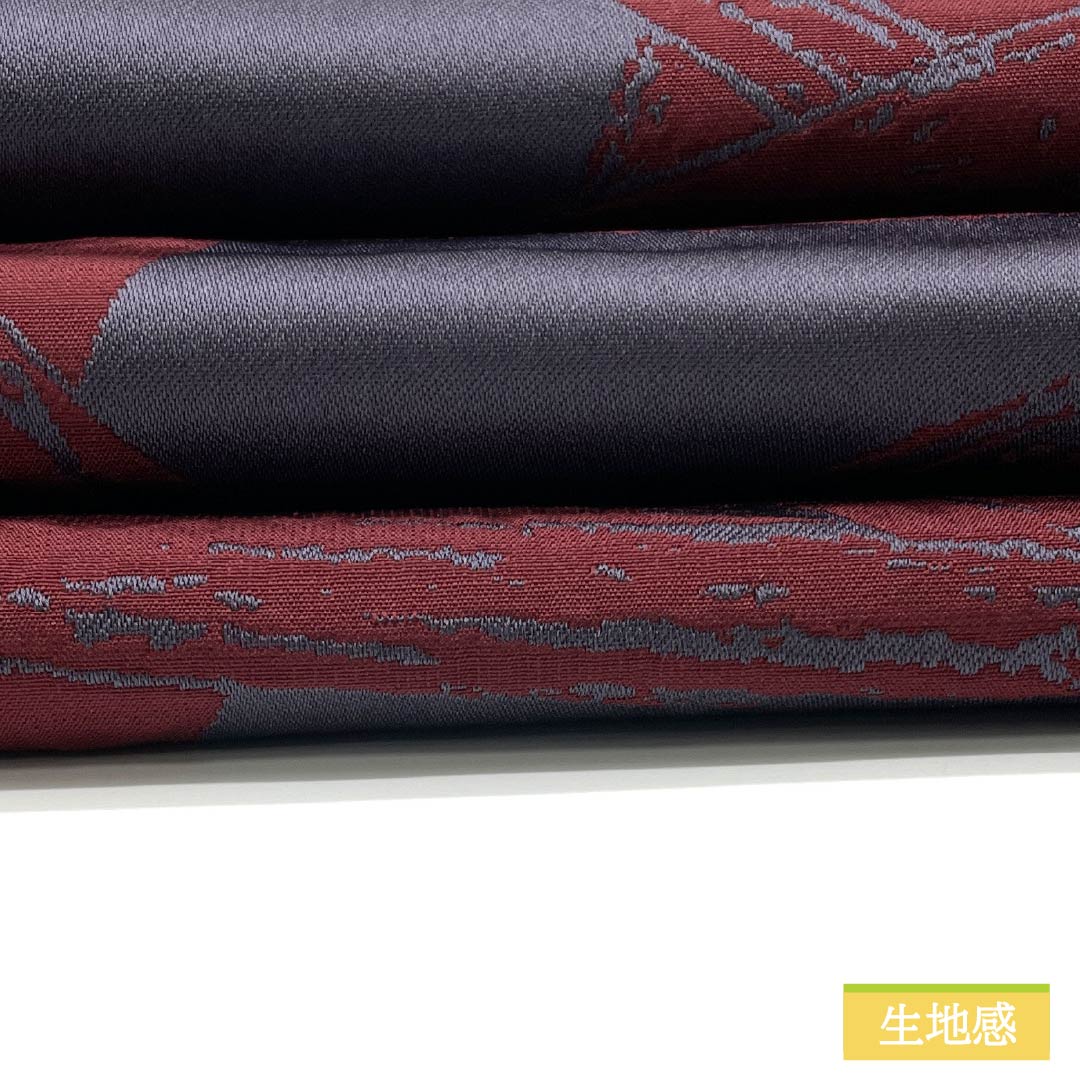 （京袋帯）名古屋帯 深滅紫色（ふかきけしむらさきいろ） 京袋帯 竹 帯丈360cm ポリエステル Sランク 六通 カジュアル 紫系 1124006962320 開き仕立て