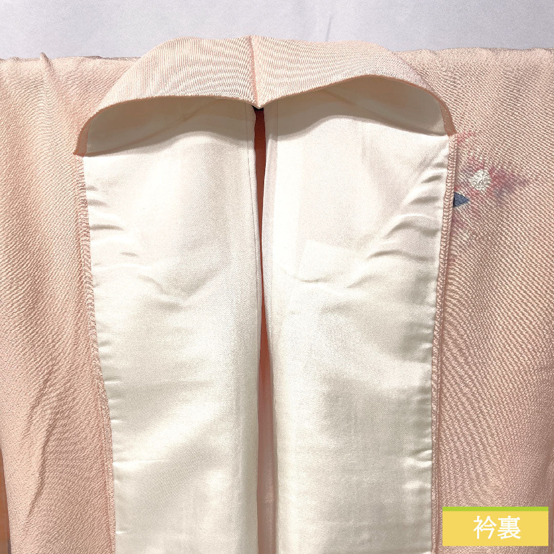 訪問着 正絹 袷 身丈158cm 裄丈67cm 乙女色（おとめいろ） 京友禅 辻ヶ花 Sランク ピンク系 1112005192313