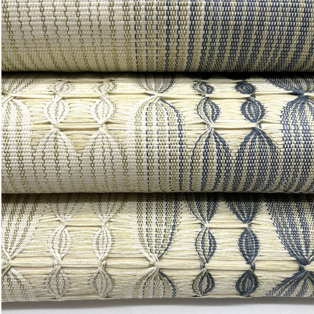 袋帯 乳白色色（にゅうはくしょくいろ） 幾何学模様 帯丈456cm 正絹 Sランク ポイント柄 セミフォーマル 白系 1123007212411