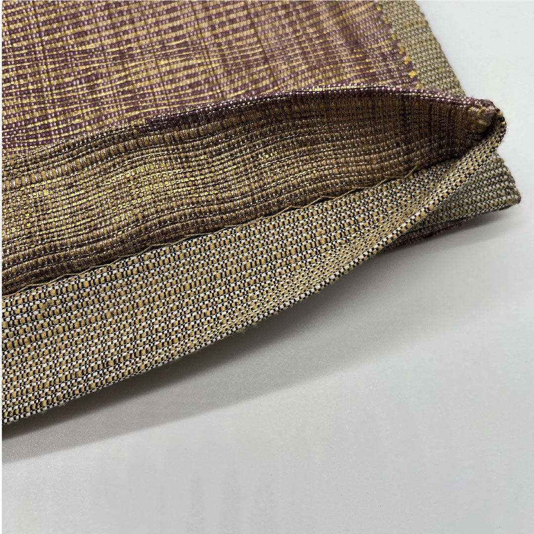 袋帯 柴染色（ふしぞめいろ） 波模様 帯丈428cm 正絹 Sランク 全通 カジュアル 茶系 1123005132314