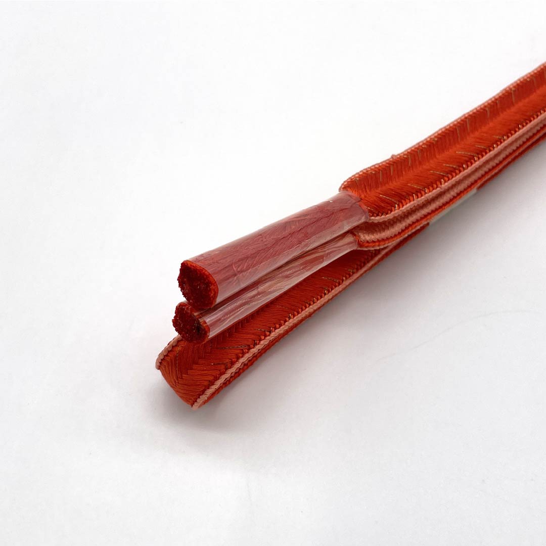 （新古品） 帯締め・帯揚げセット 正絹 Sランク 中紅色（なかべにいろ） 長さ約154cm 幅約1.5cm セミフォーマル 朱系 1141000142316