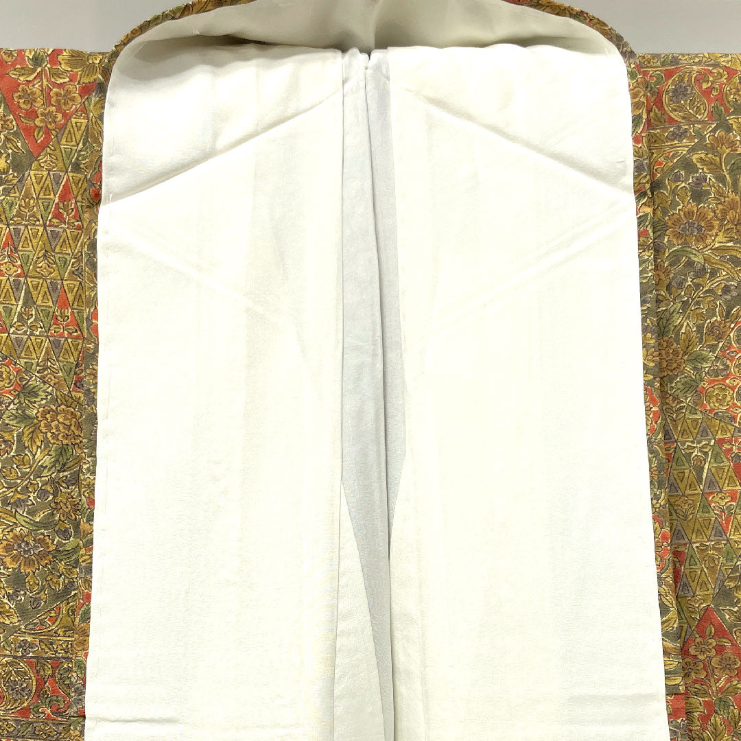 小紋 身丈159cm 裄丈64cm 袷  江戸古渡更紗 浜ちりめん  正絹 Sランク グラデーション系 1115003482399