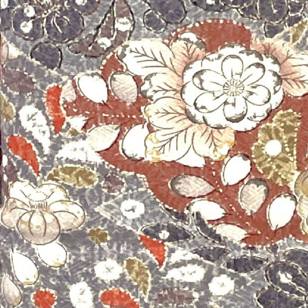 小紋 身丈160cm 裄丈66cm 袷  辻ヶ花 正絹 Sランク グレー系 1115000592322