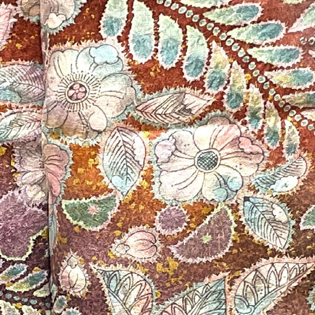 訪問着 袷 身丈157cm 裄丈62cm 紅樺色 京友禅 辻ヶ花 正絹 Sランク 赤系 1112002262312