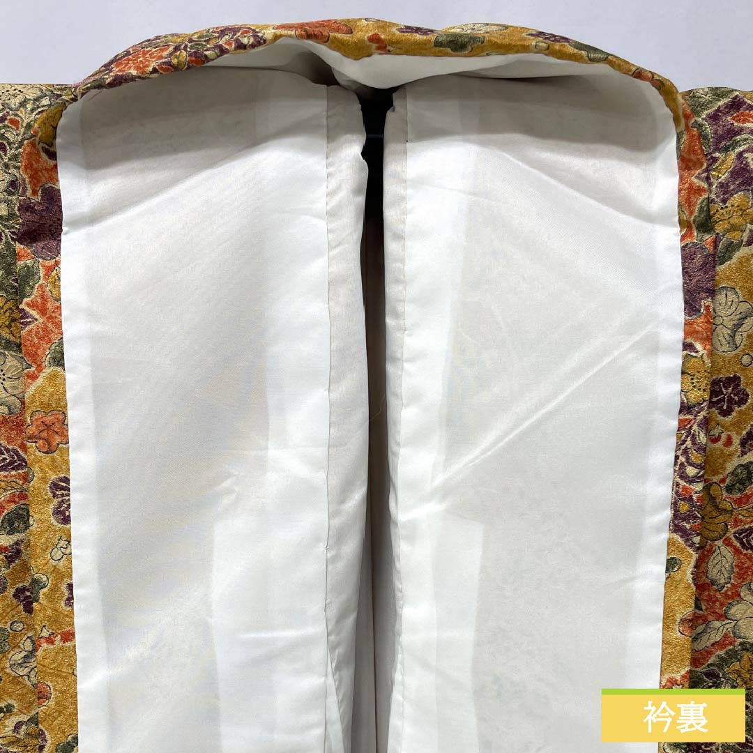 小紋 ポリエステル 身丈158.5cm 裄丈63.5cm 袷 型染 雲取り 総花 洗える着物 Aランク グラデーション系 1115006093399