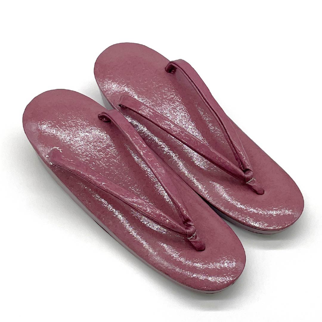 (Like New) Semi-Formal Zori Sandal and Bag Set, Grade A, Bijinsai Color (Purple), Solid Color, Size M, 1133000263320