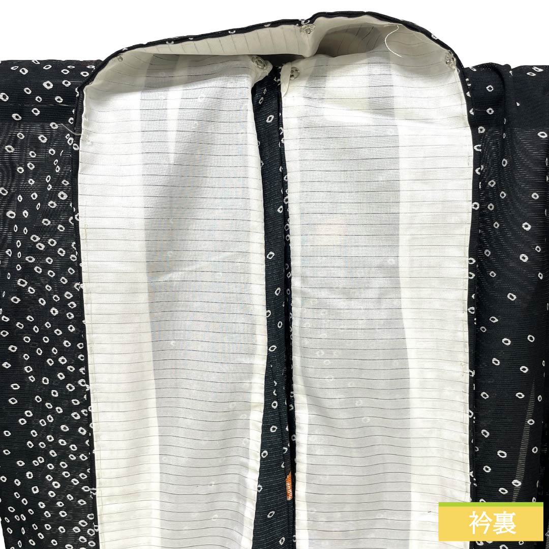 リサイクル着物】夏物 ポリエステル 小紋 Aランク 身丈155.5cm 裄丈