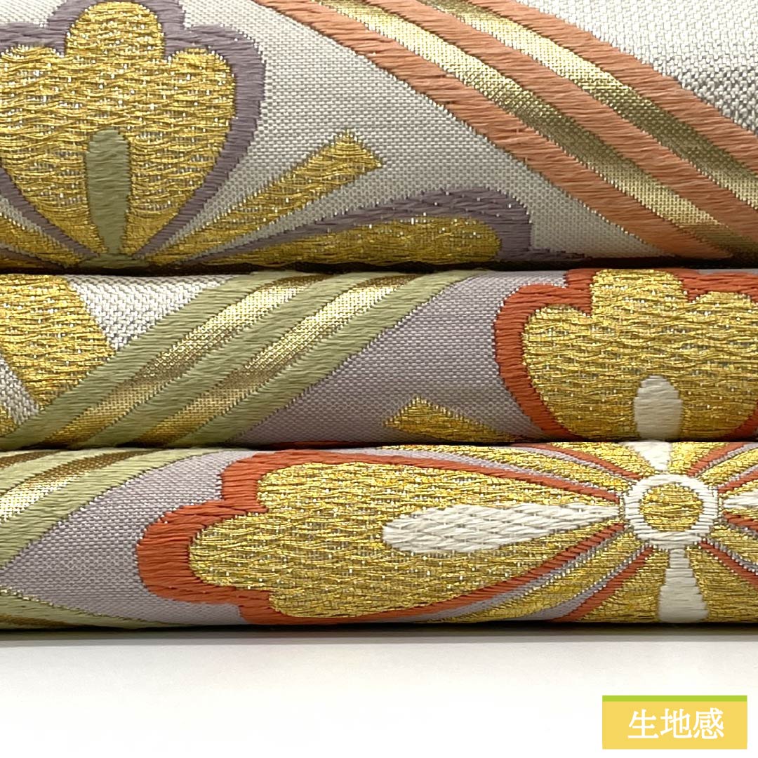 （未仕立）袋帯 正絹 Sランク 小森織物 留袖用 振袖用 寿恵利 西陣織 帯丈452cm 六通 フォーマル 銀系 1123015572422