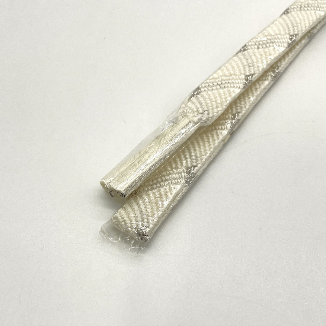 （新古品） 帯締め・帯揚げセット 正絹 Sランク 結婚式 披露宴 扇付き 長さ約152cm 幅約1.5cm 留袖用 白系 1141000052311