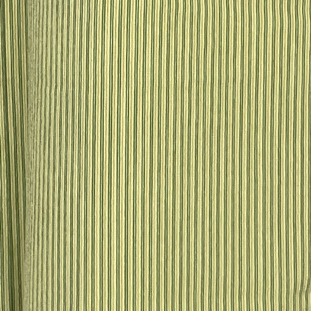 小紋 身丈160.5cm 裄丈64cm 袷  縞模様 ポリ Sランク 緑系 1115000612319