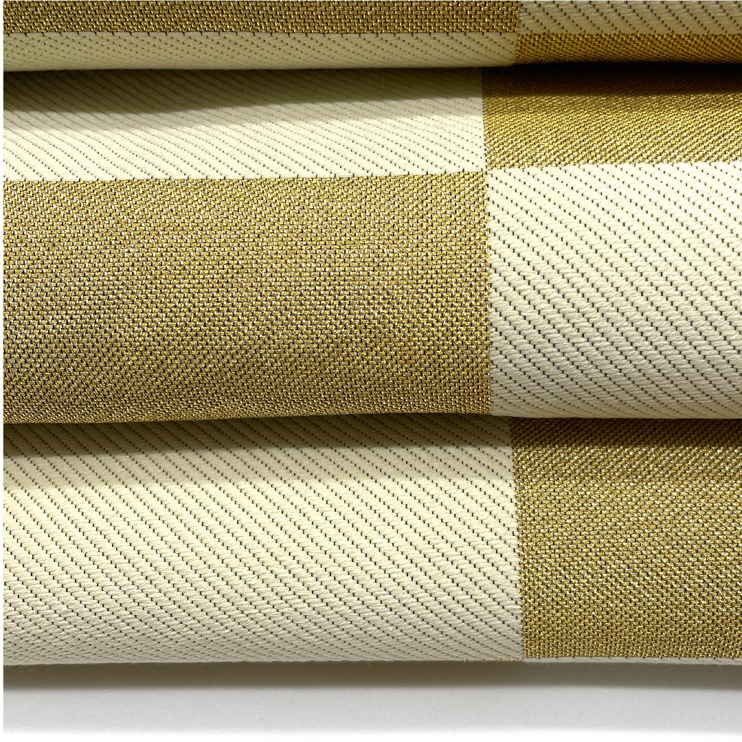 袋帯 金色 振袖用 市松 帯丈436cm 正絹 Sランク 六通 フォーマル 金系 1123006382321