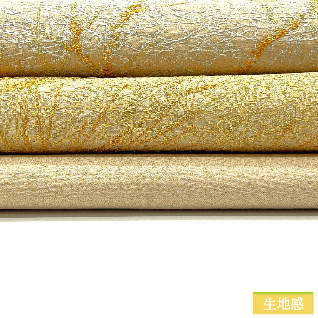 袋帯 正絹 Aランク 生成り色（きなりいろ） 西陣織 松 留袖用 帯丈430cm ポイント柄 フォーマル クリーム系 1123016573315