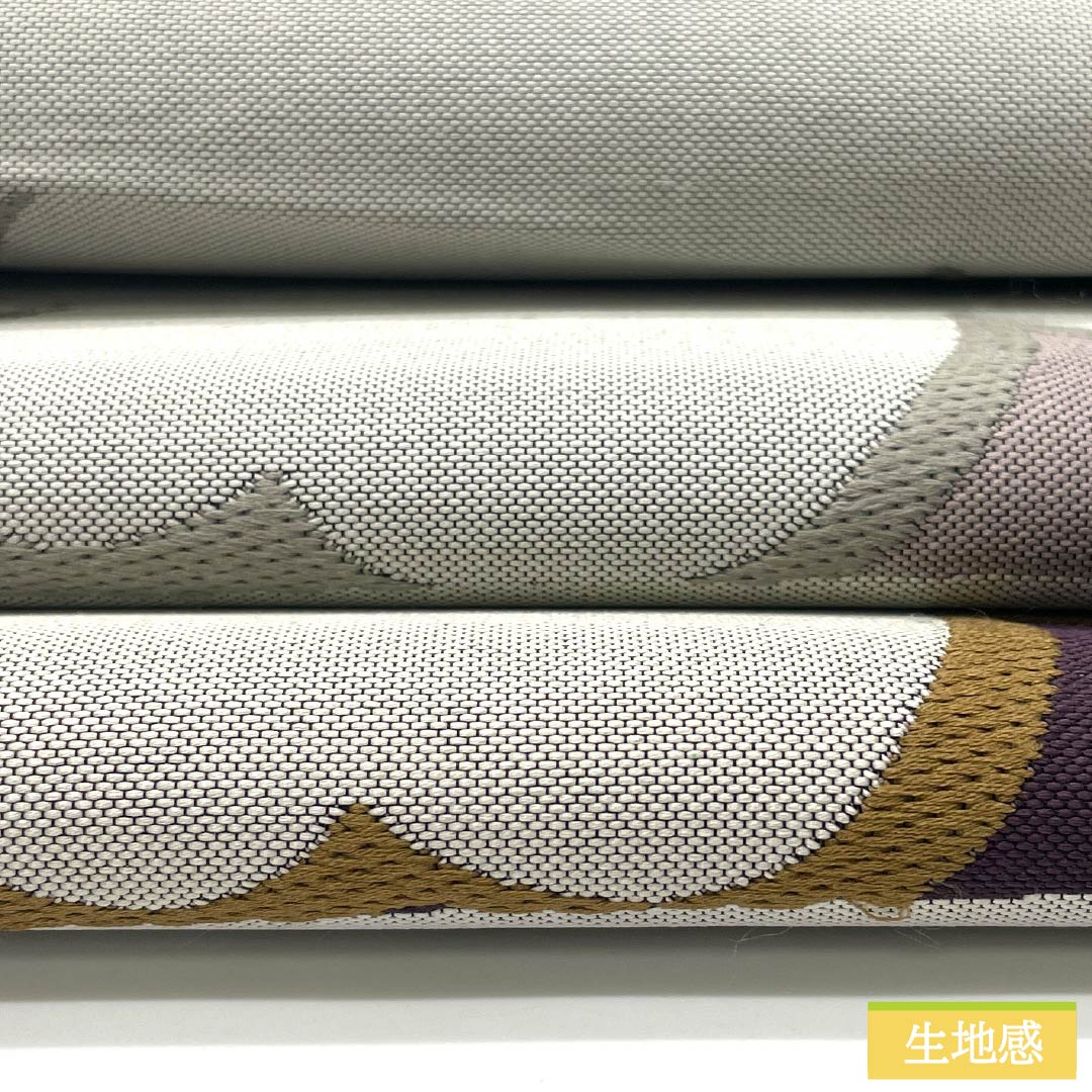 袋帯 正絹 紅消鼠色（べにけしねずいろ） 桜 変わり市松 帯丈440cm Bランク 六通 カジュアル 紫系 1123013294320