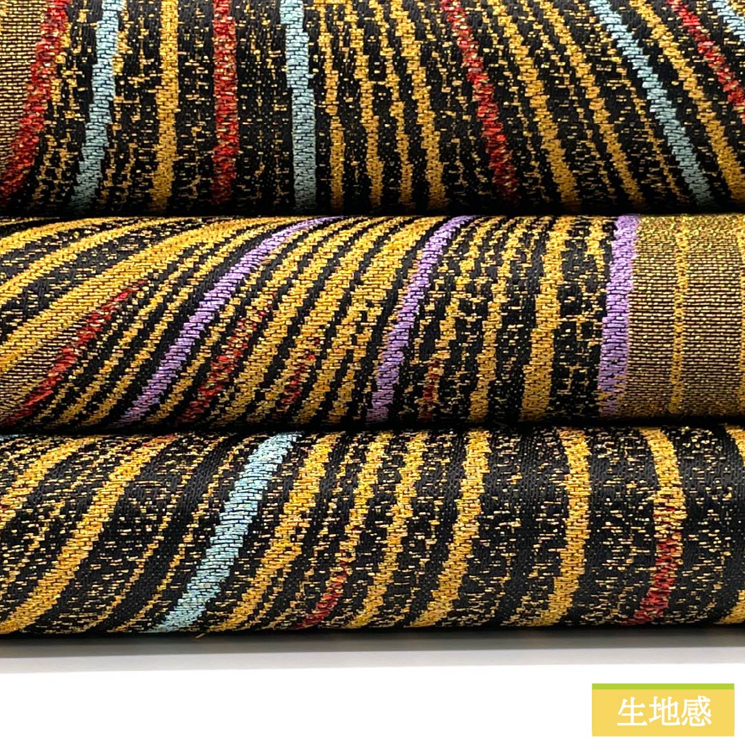 袋帯 正絹 Sランク 振袖用 流水 帯丈444cm 六通 フォーマル 金系 1123015842321