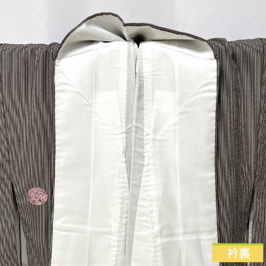 美品★限定　小粋な縞、辻が花　小紋　ポリエステル★6265 辻が花 小紋の通販