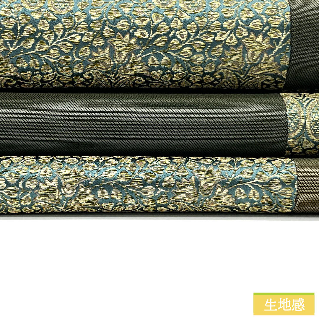 Fukuro Obi (sash), pure silk, S-rank, Nishijin-ori, checkered pattern, 450cm long, six-fold, semi-formal, gradient finish, product number 1123016362499