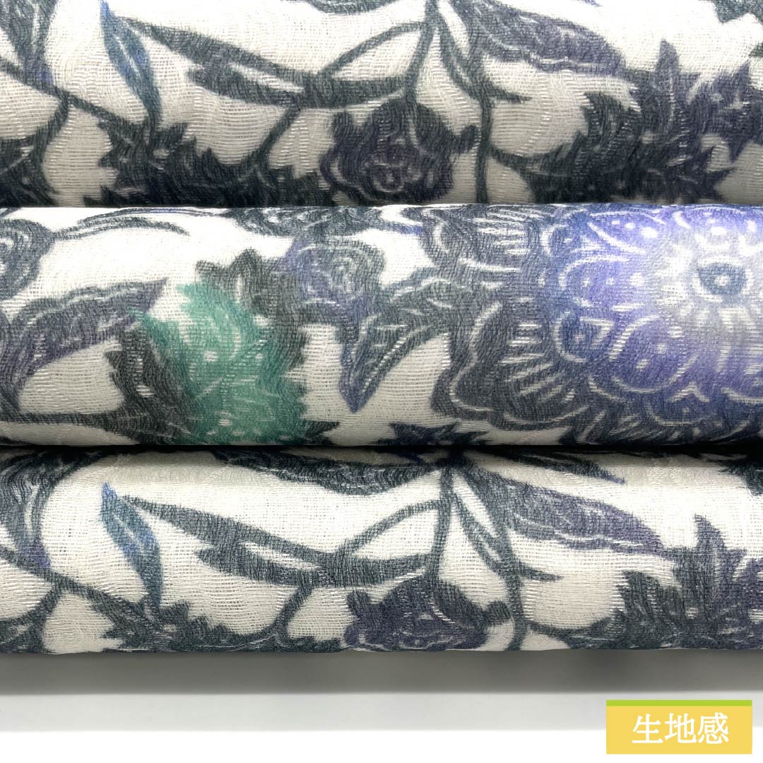 (Unmade) Fukuro Obi, Pure Silk, Gofun-iro (whitewash) Dyed Obi, 3 Seasons, Single Layer, Bingata Style, Obi Length 468cm, New Rank, Full Length, Casual, White, 1123013251411