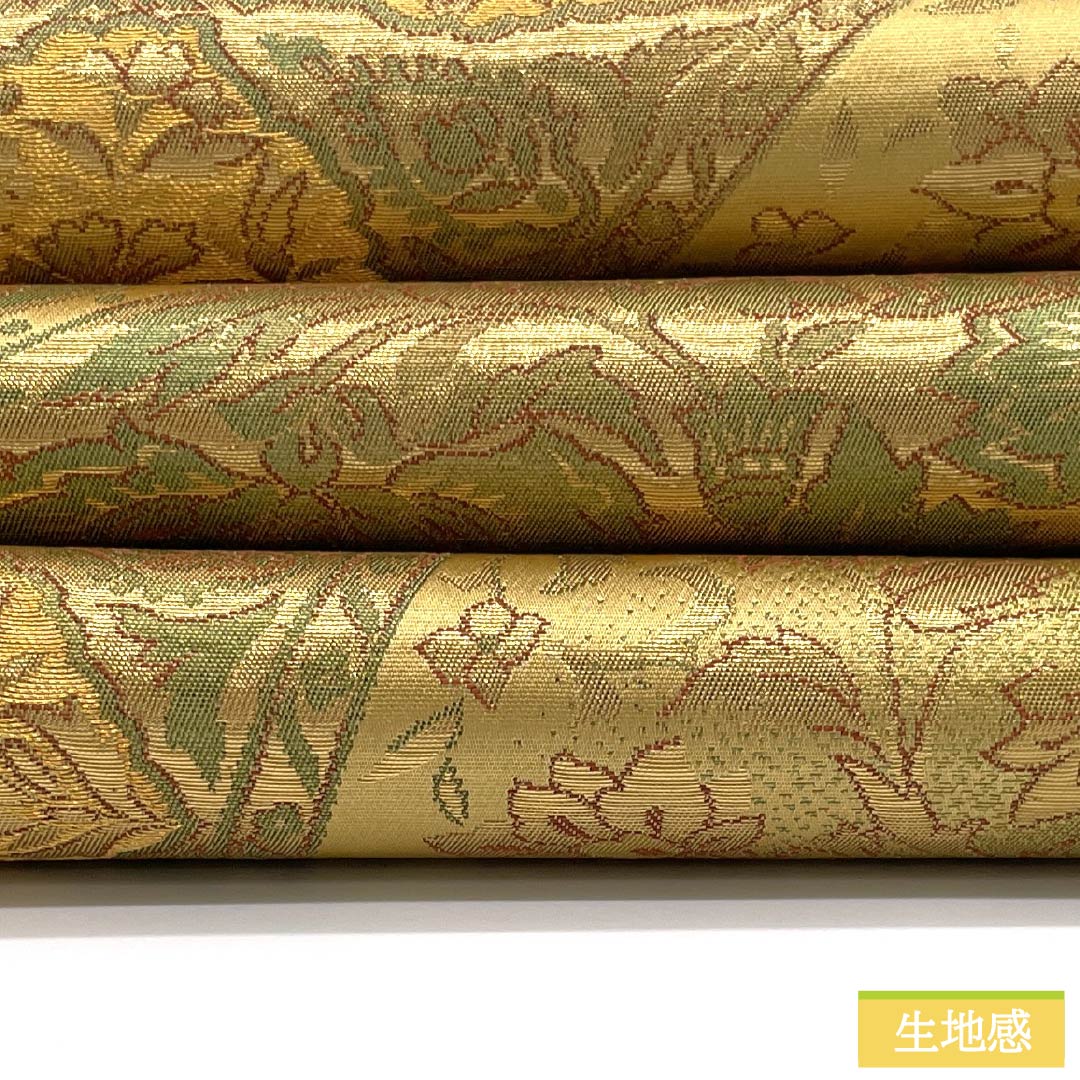 袋帯 正絹 Sランク 更紗文様 留袖用 帯丈448cm 六通 フォーマル 金系 1123015632321