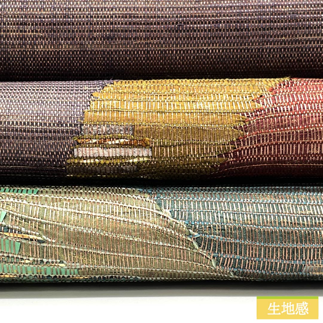 袋帯 正絹 Sランク 紙布 抽象模様 帯丈458cm ポイント柄 セミフォーマル グラデーション系 1123015952499