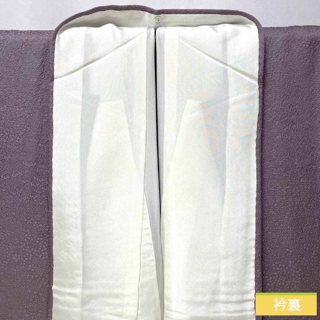 リサイクル着物】色無地 正絹 Aランク 身丈164cm 裄丈63cm 鳩羽色（は