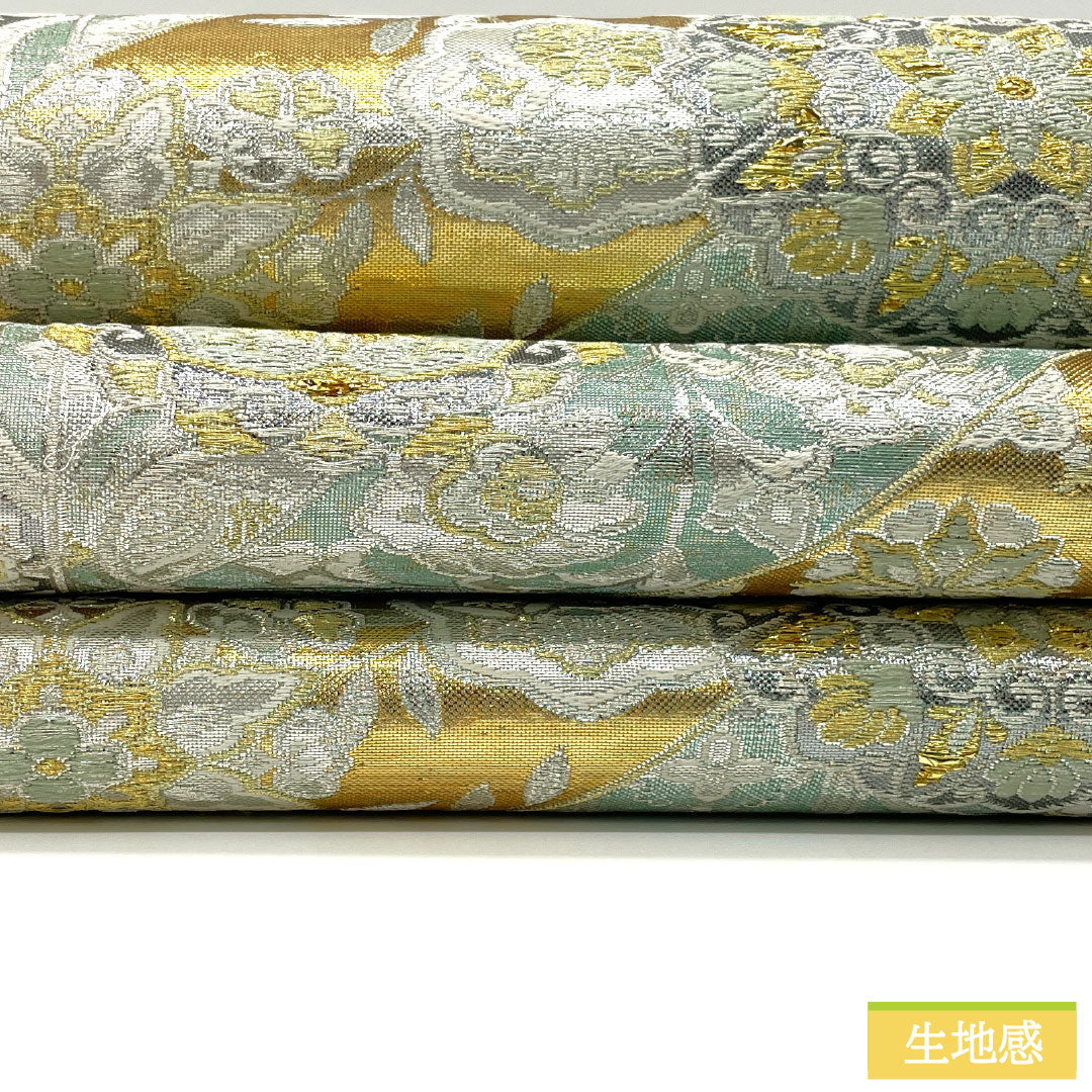 リサイクル着物】袋帯 正絹 Aランク 西陣織 吉祥文様 帯丈440cm 六通