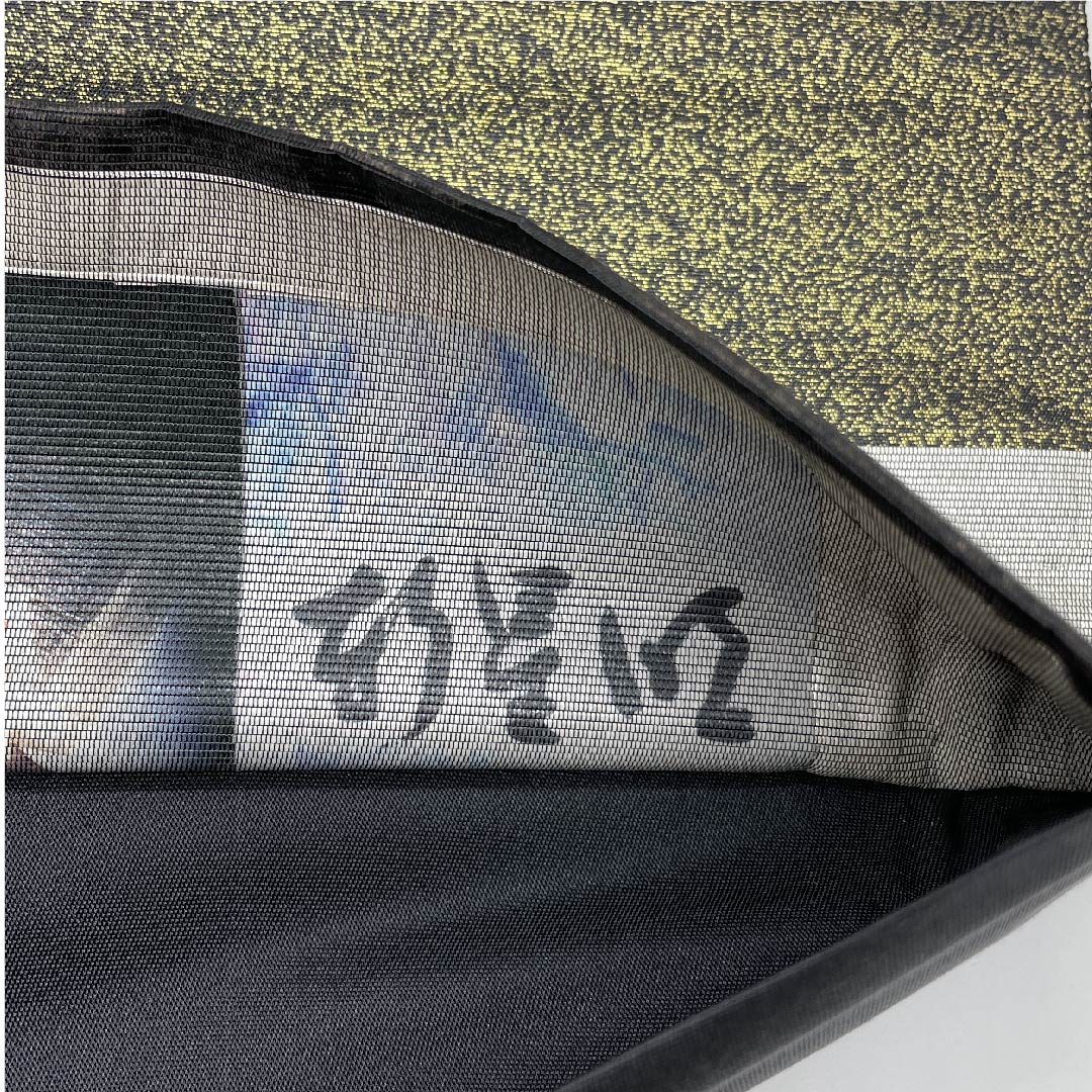 袋帯 黒色 切り嵌め 大島紬 帯丈432cm 正絹 Sランク 六通 フォーマル 黒系 1123008762310