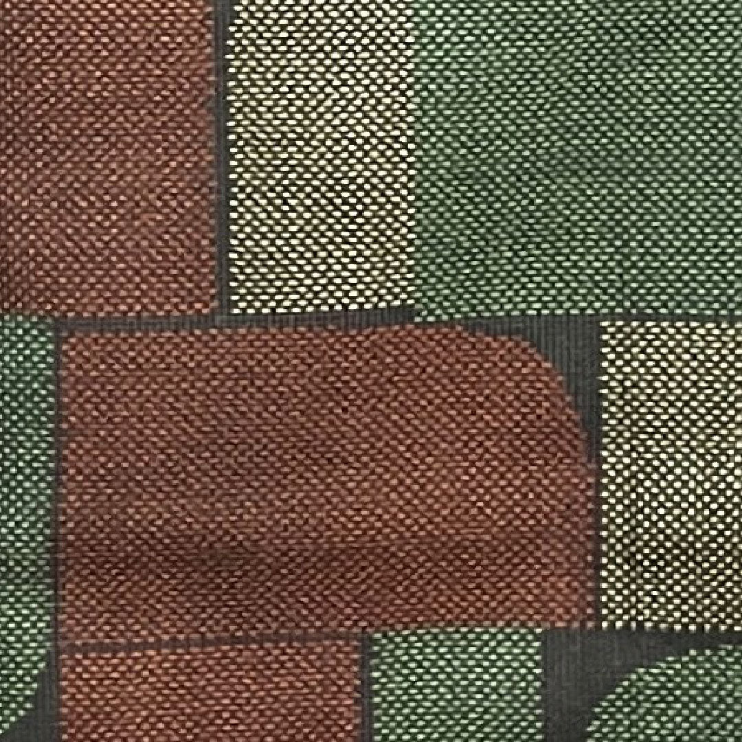 村山大島 身丈157cm 裄丈61.5cm 市松 正絹 Aランク 袷 黒系 1116001973310