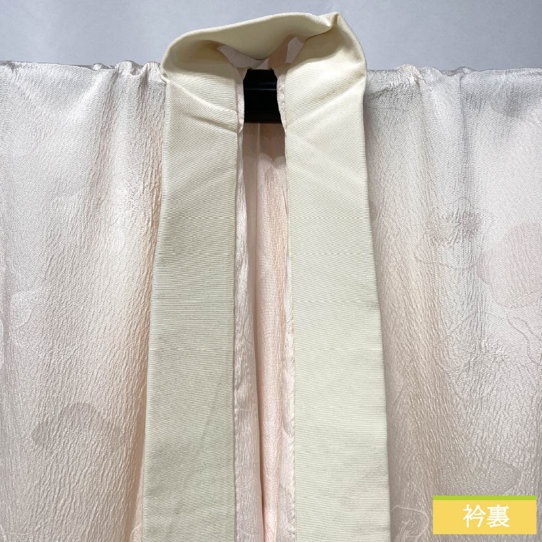 長襦袢 正絹 Sランク 身丈125.5cm 裄丈61.5cm 単衣 乙女色（おとめいろ） 白藤色（しらふじいろ） ちりめん地 梅 グラデーション系 1129000812399