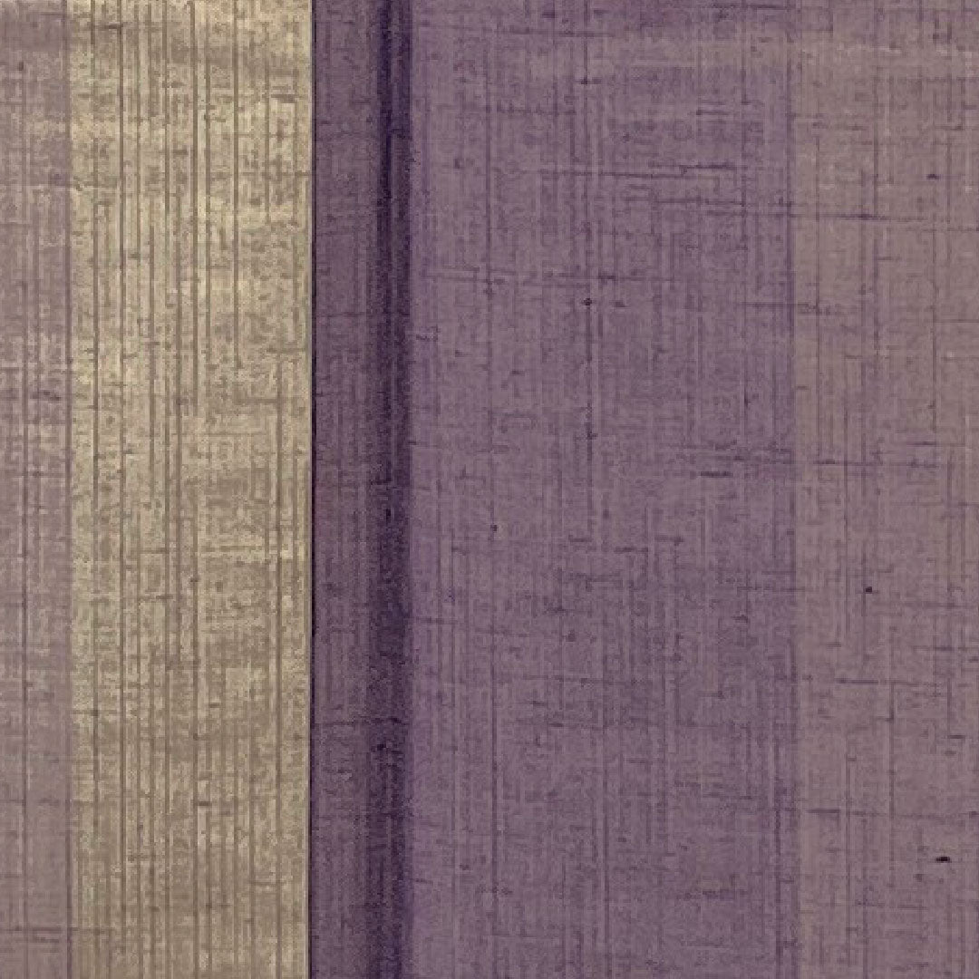 紬 身丈155cm 裄丈63cm 縞模様 手織り 正絹 Sランク 袷 紫系 1116000992320
