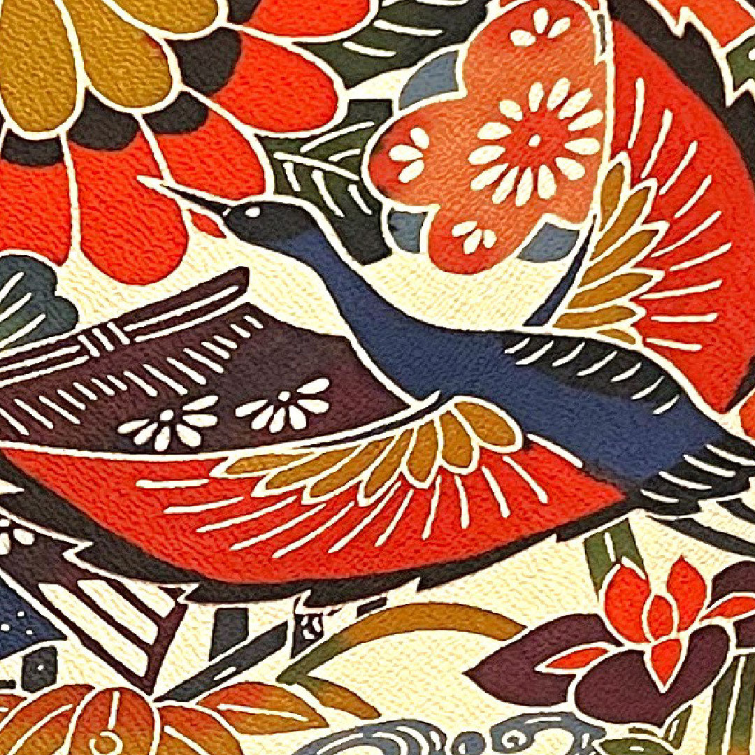 振袖 身丈168cm 裄丈67cm 袷  弁柄色 京紅型 小振袖  正絹 Sランク 赤系 1113000852512