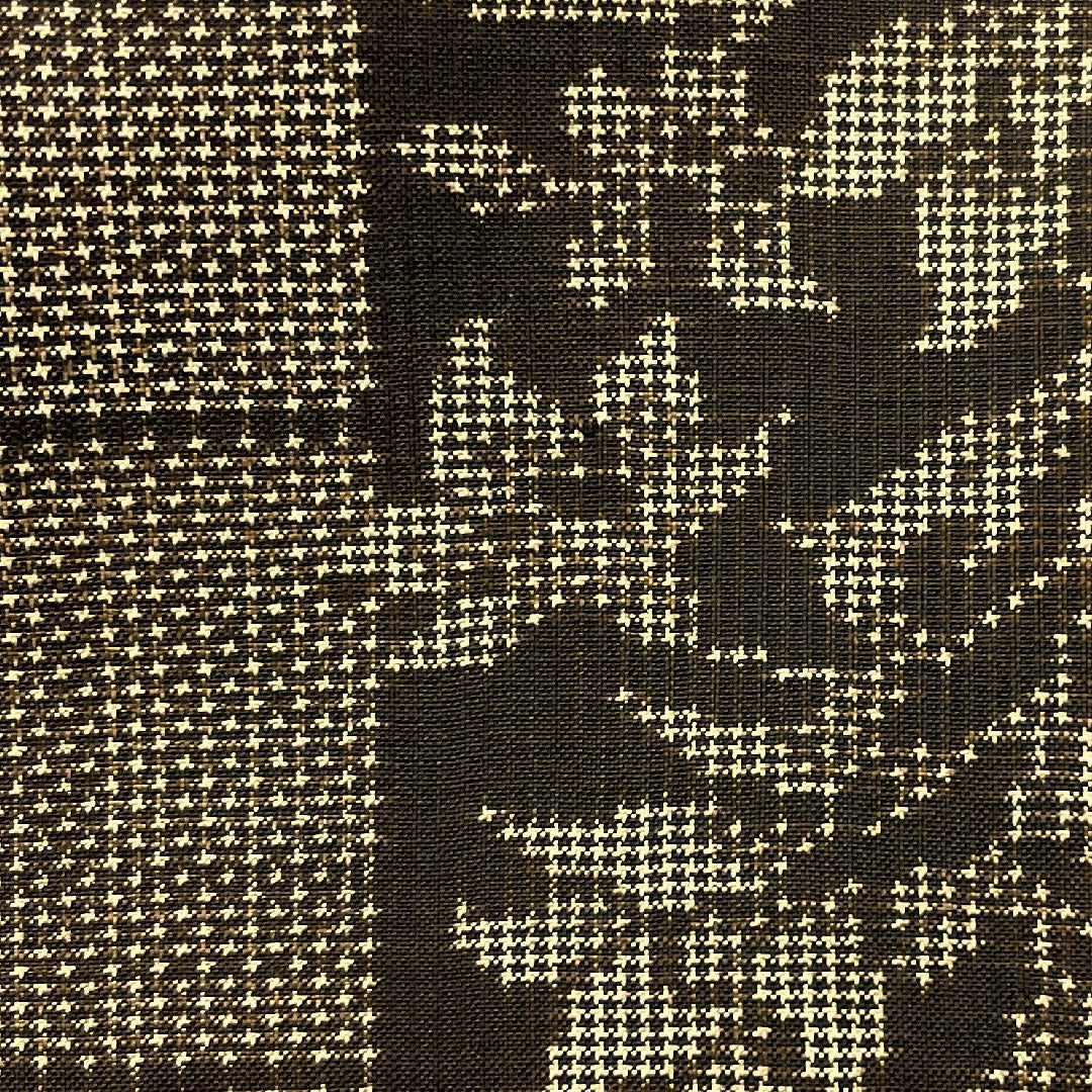 大島紬 身丈157cm 裄丈63cm 7マルキ 一元絣 草花模様 正絹 Sランク 袷 茶系 1116000712314