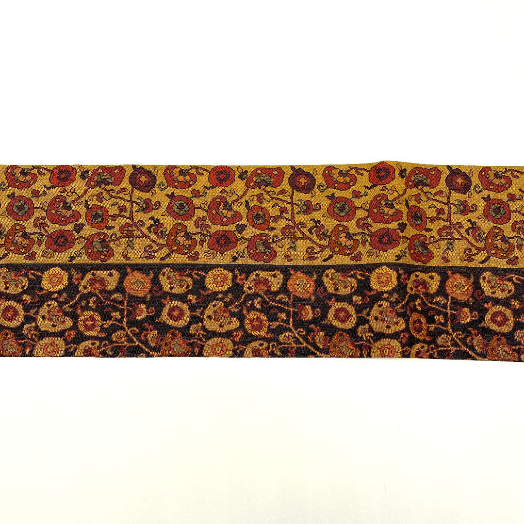 Nagoya obi, Shobaori, abstract pattern, obi length 357.5cm, pure silk, S rank, full length, casual, brown, 1124002382314, Nagoya style