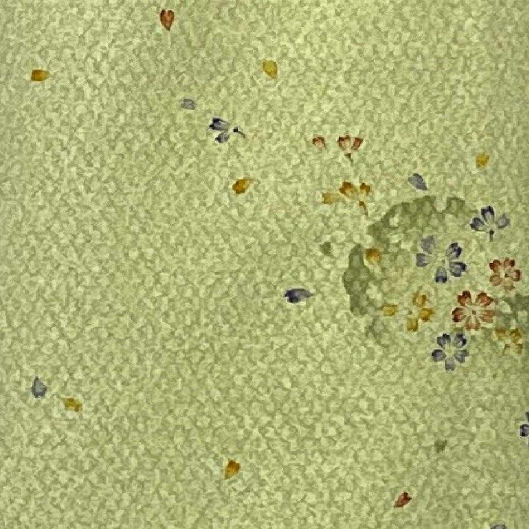 Small pattern, Length 166.5cm, Sleeve length 69cm, Single layer, Cherry blossom, Snowflake, Washable kimono, Polyester, S rank, Green, 1115000792419