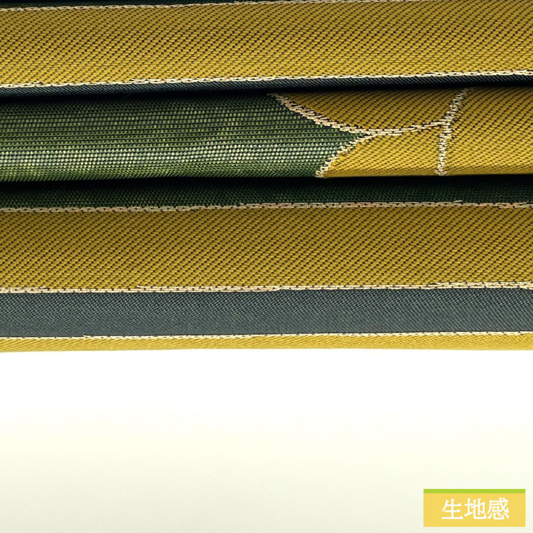 リサイクル着物】袋帯 正絹 Aランク 漆箔 西陣織 抽象模様 帯丈436cm