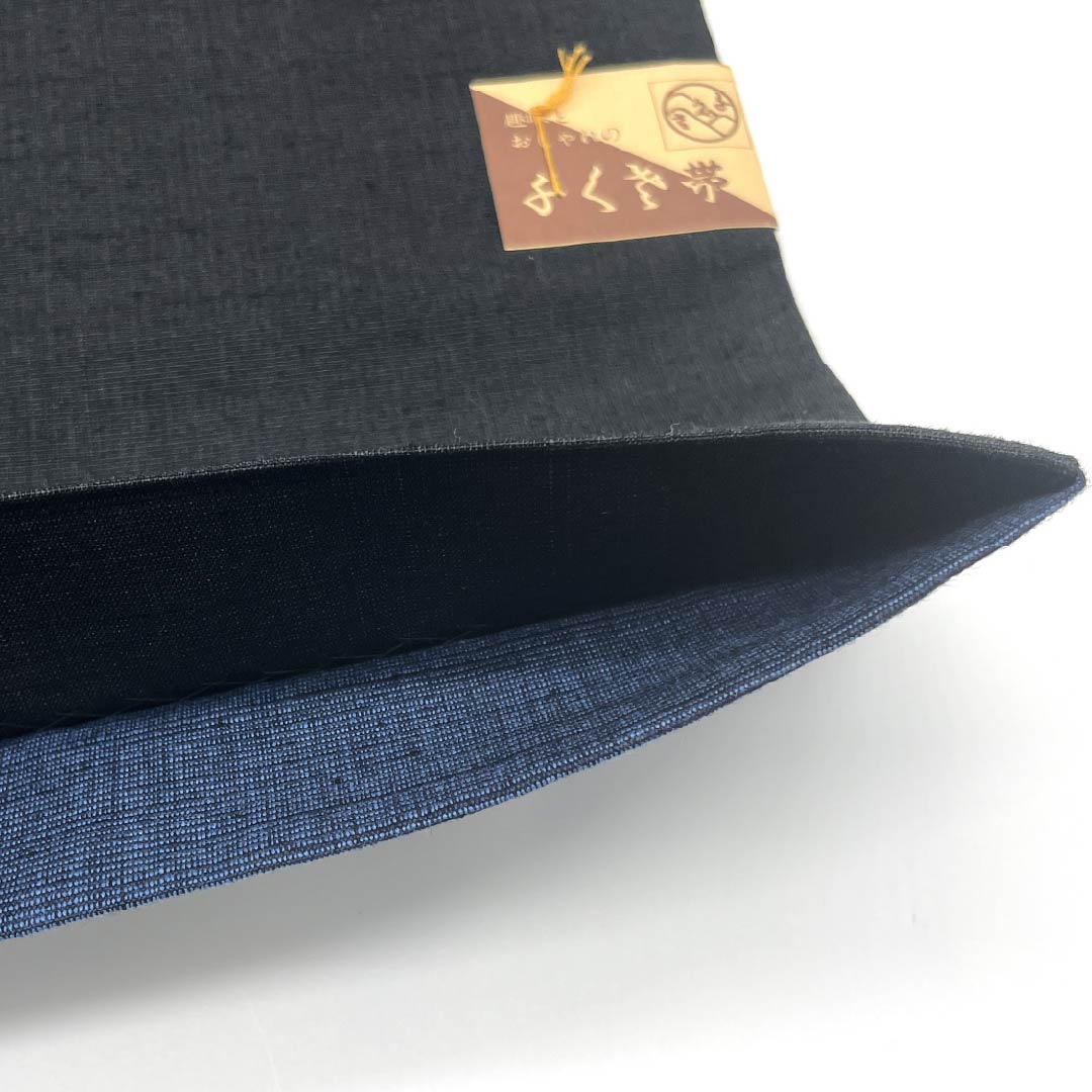 名古屋帯 パッチワーク 切嵌め 帯丈362cm 正絹 Sランク ポイント柄 カジュアル 黒系 1124006692310 開き仕立て